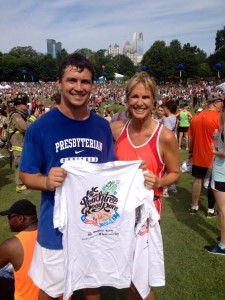 Jake and Jamie at the Peachtree Road Race last summer