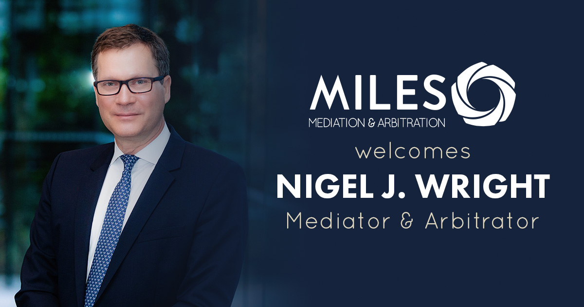 Nigel Wright Joins Miles Mediation & Arbitration in Atlanta